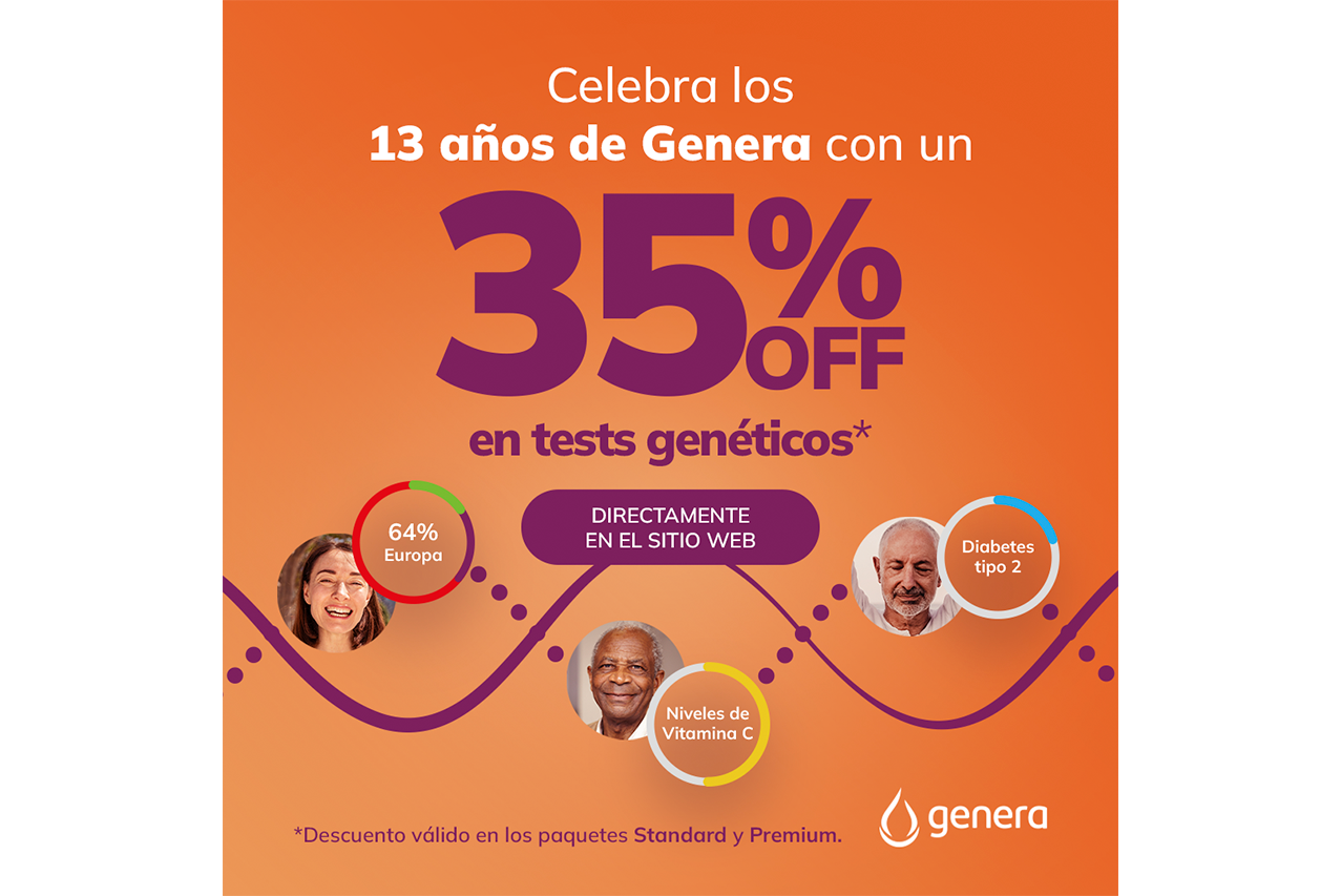 Genera cumple 13 años acercando la genética a las personas y para celebrarlo ofrece descuentos en sus test 