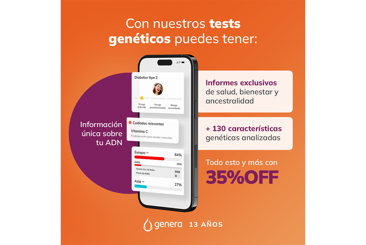 Genera cumple 13 años acercando la genética a las personas y para celebrarlo ofrece descuentos en sus test 