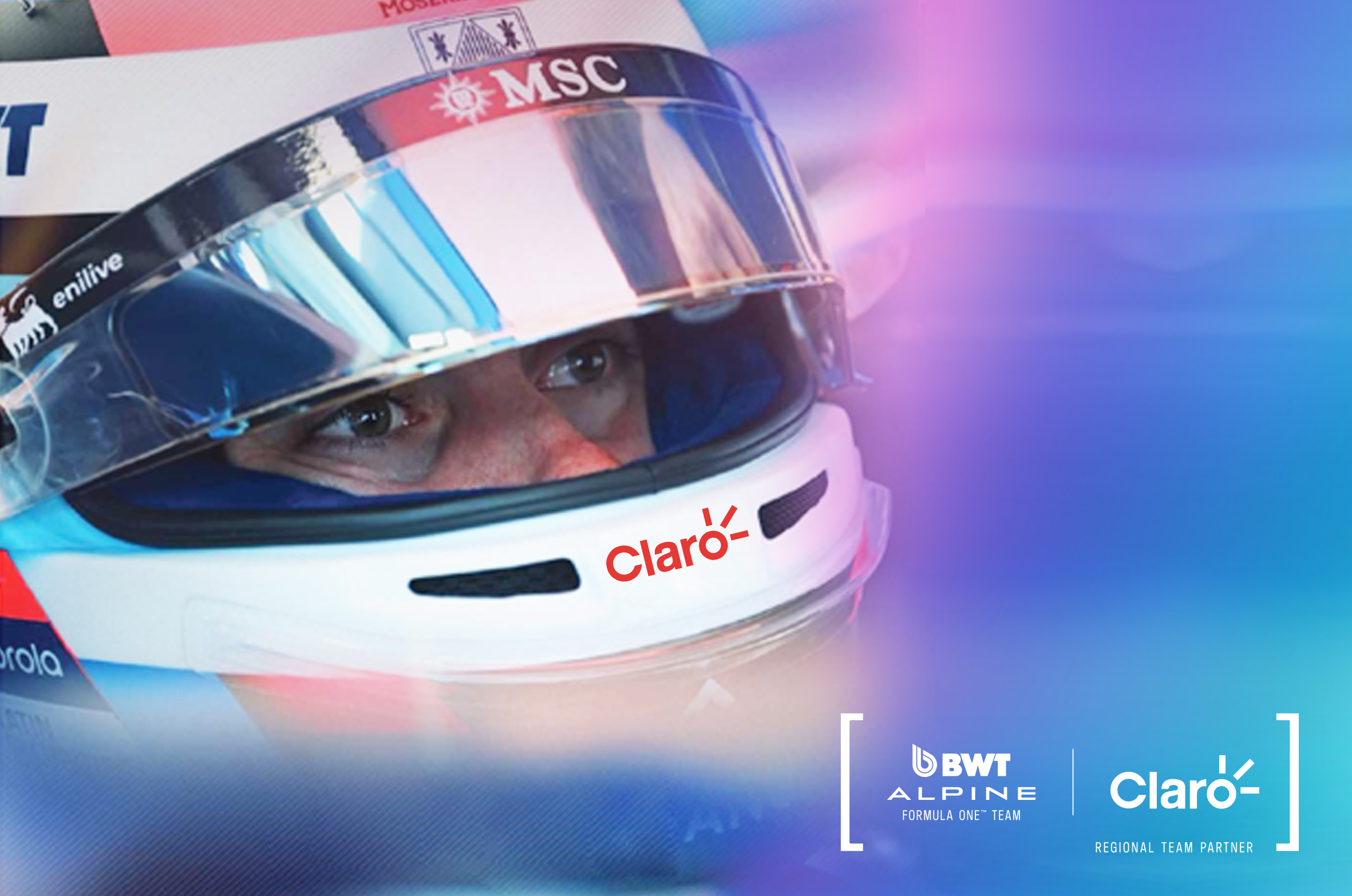 El equipo BWT Alpine de Fórmula 1 se conecta con Claro como su partner regional 