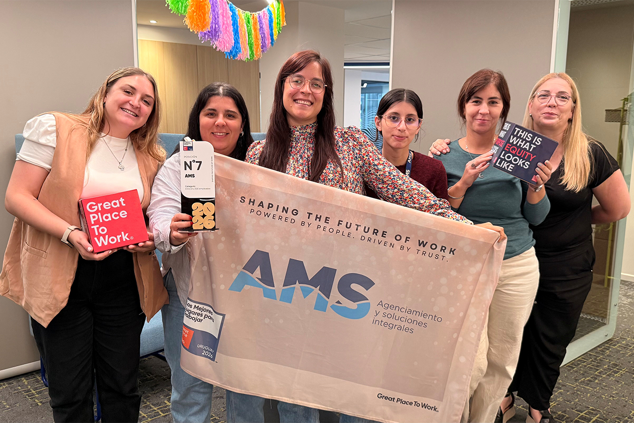 AMS se encuentra en el top 10 de las mejores empresas para trabajar en Uruguay 
