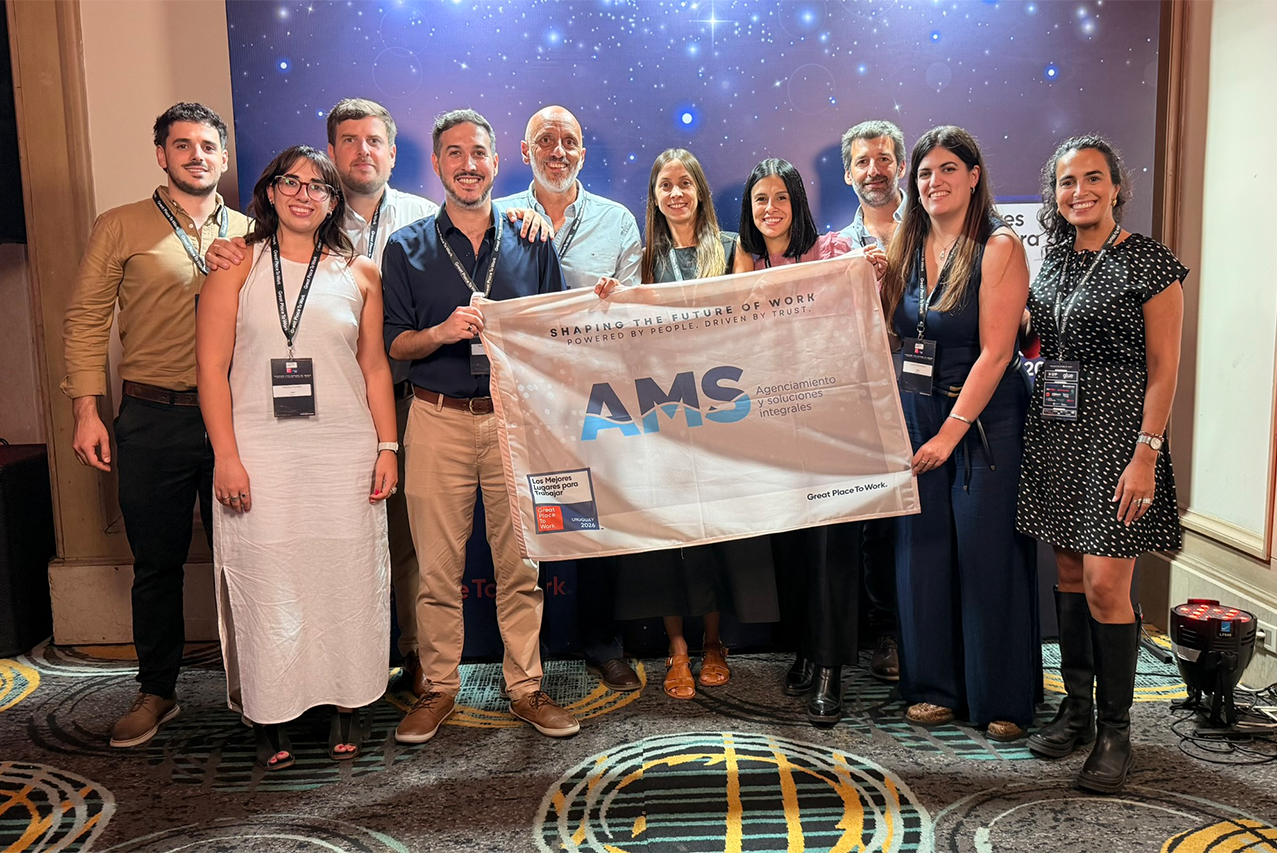 AMS se encuentra en el top 10 de las mejores empresas para trabajar en Uruguay 