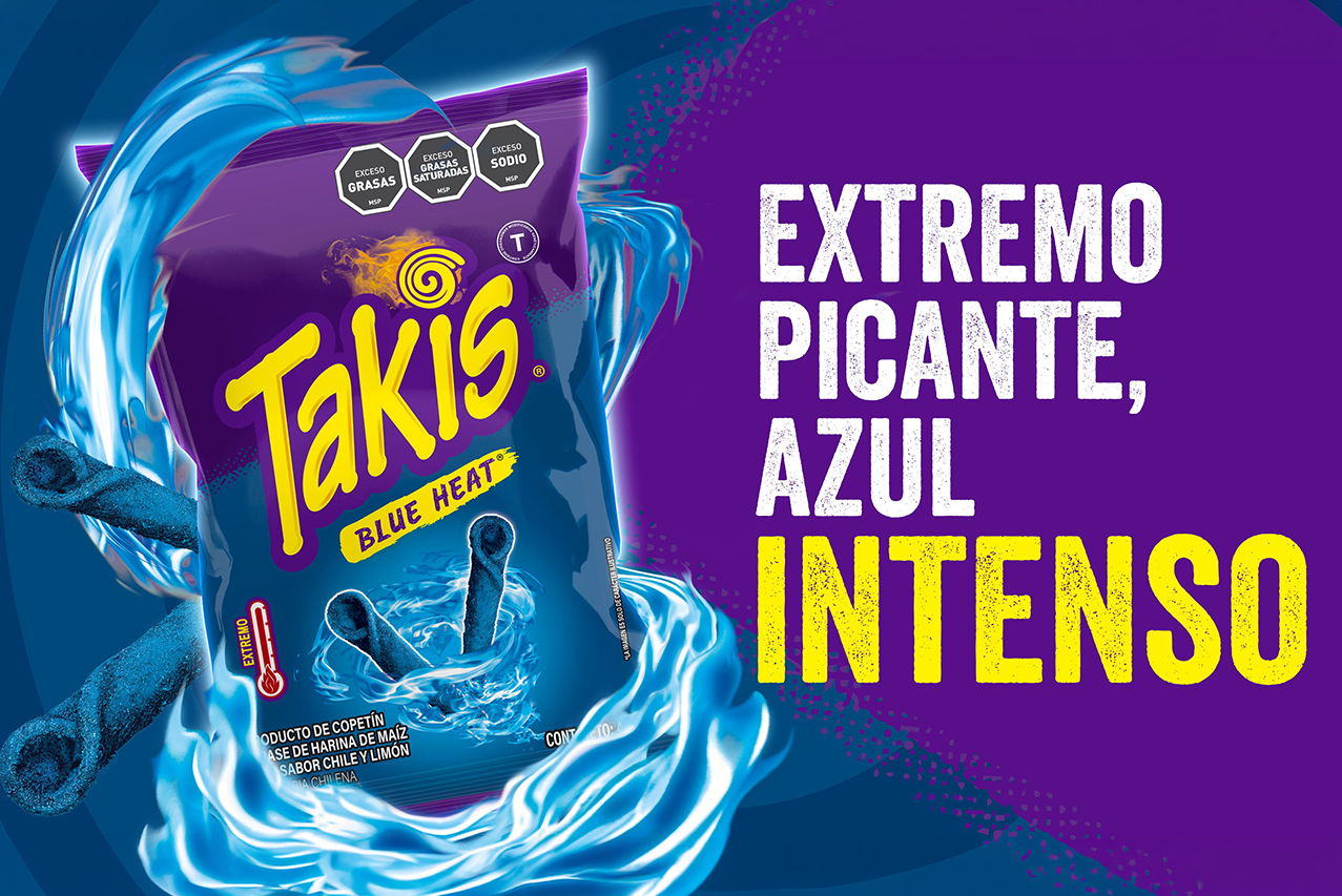 Takis Blue Heat revoluciona el mundo de los snacks combinando el picante con el color azul 
