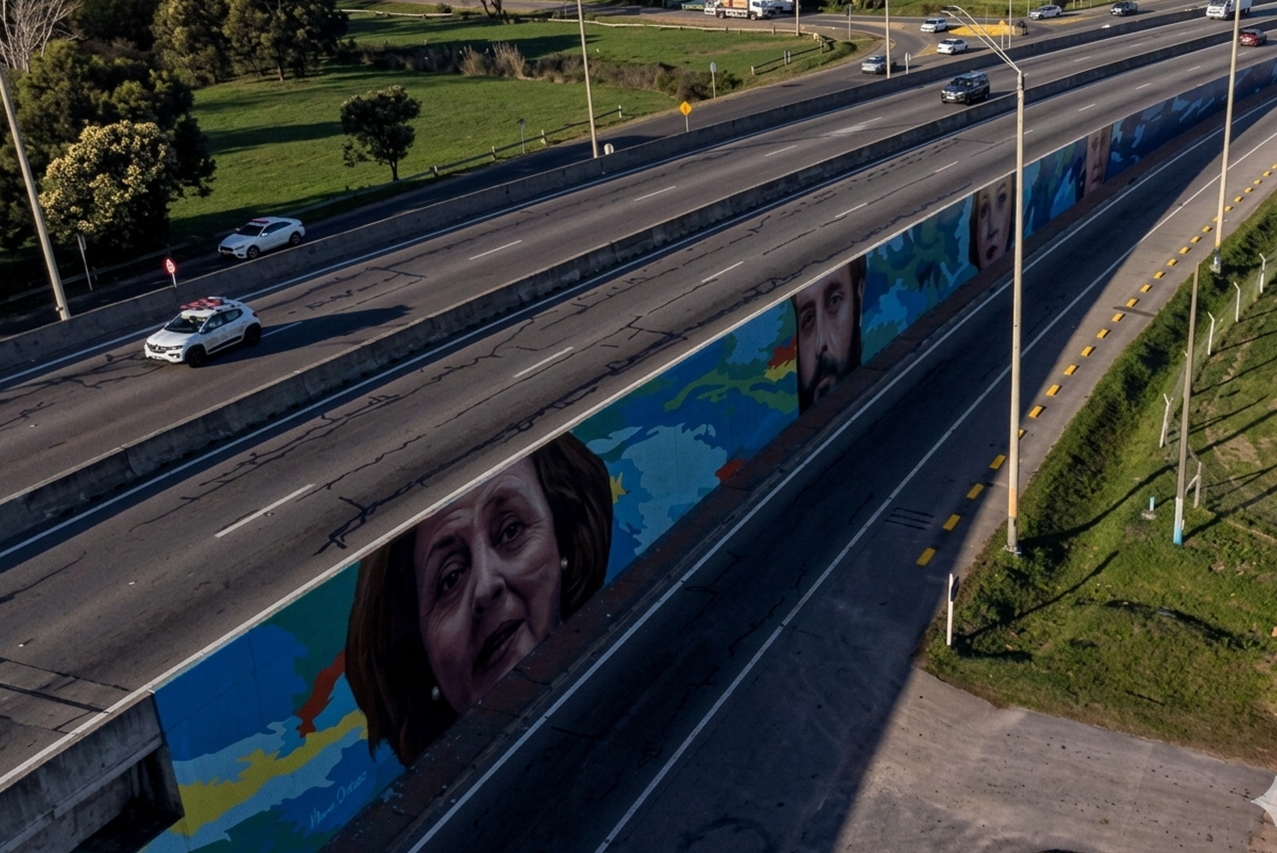 Aeropuertos Uruguay y Pinturas Inca revivieron los colores del mural “Uruguay al Mundo” 