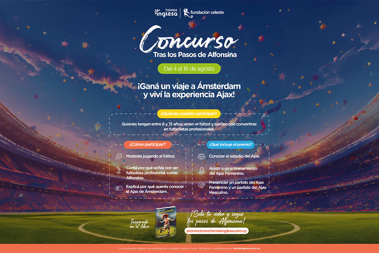 Tienda Inglesa lanza un concurso que llevará a un participante de entre 6 y 13 años a vivir la experiencia Ajax 