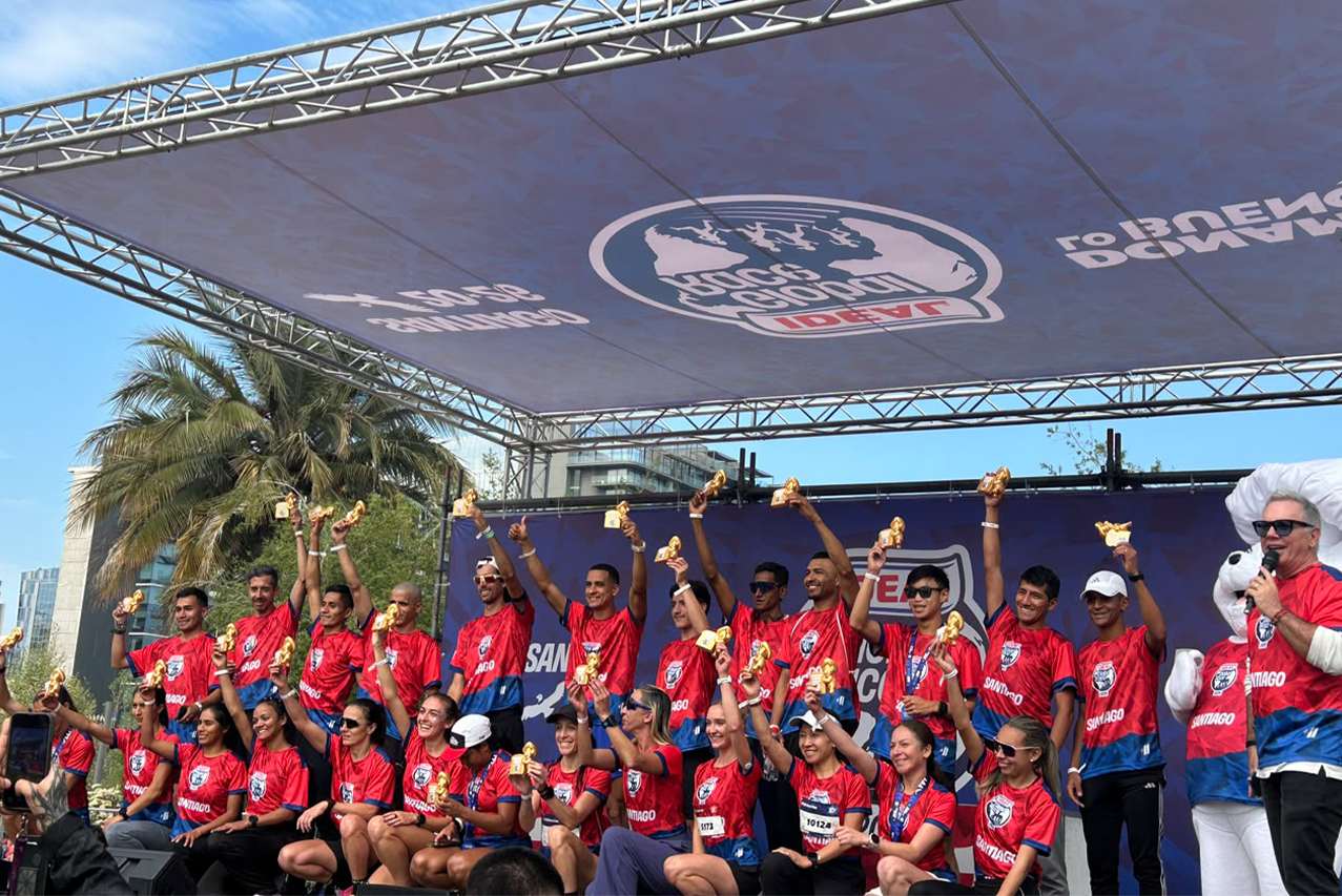 Martín Cuestas representó a Uruguay en la Bimbo Global Race de Chile 